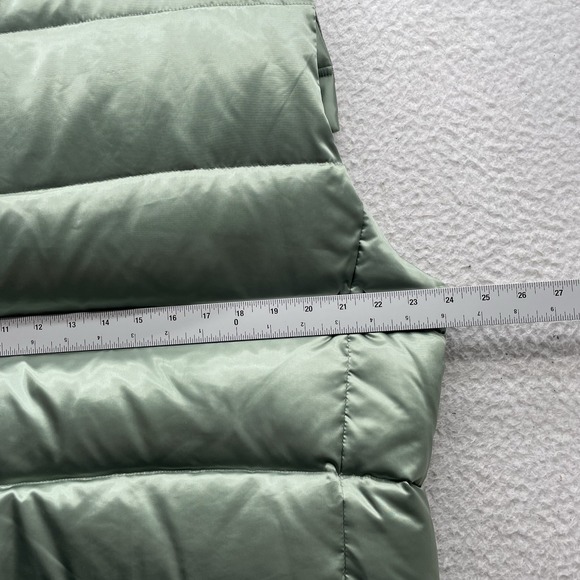 Talbots Puffer Vest Womens XL Petite Duck Down Green Metallic Futuristic Gorp - Picture 8 of 10